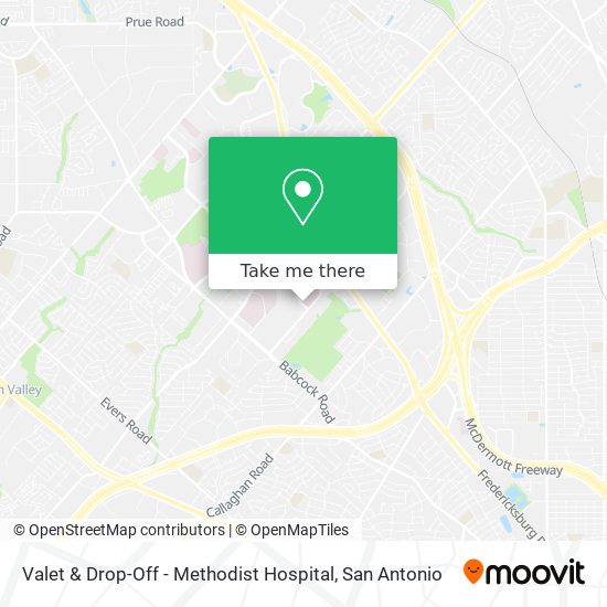 Mapa de Valet & Drop-Off - Methodist Hospital