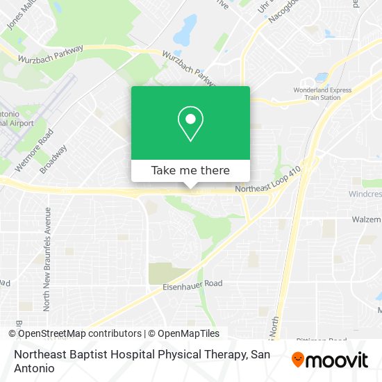 Northeast Baptist Hospital Physical Therapy map