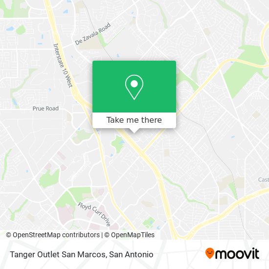 Tanger Outlet San Marcos map
