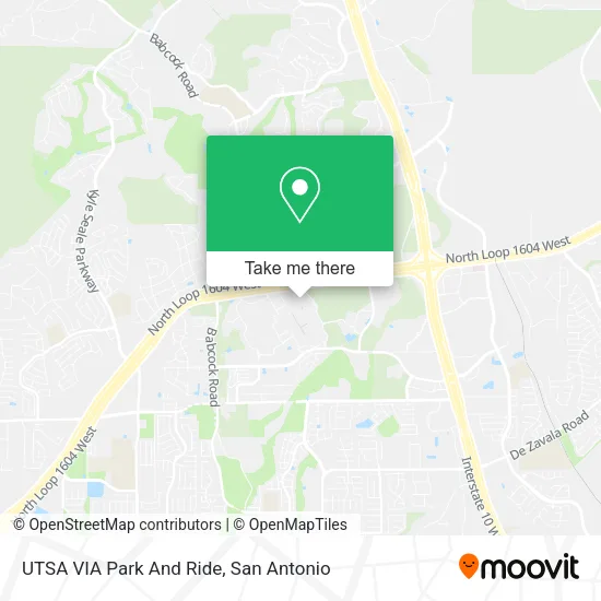 Mapa de UTSA VIA Park And Ride
