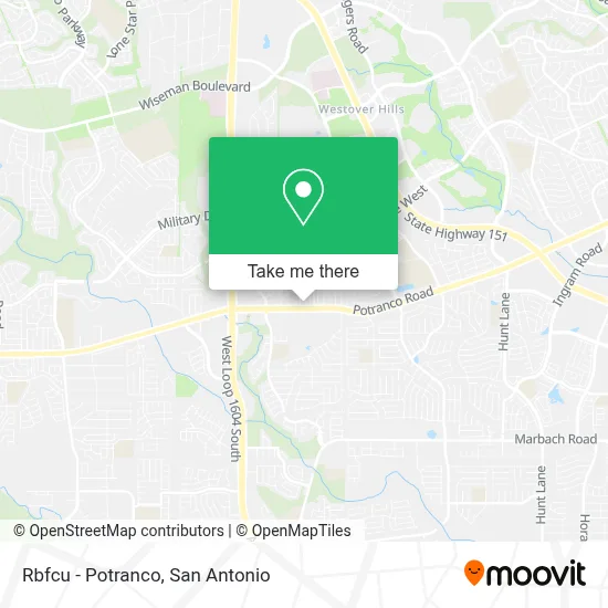Rbfcu - Potranco map