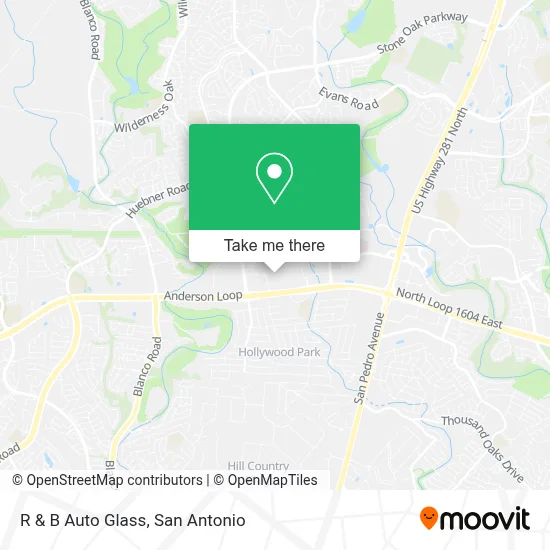 R & B Auto Glass map