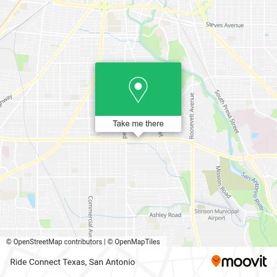 Ride Connect Texas map