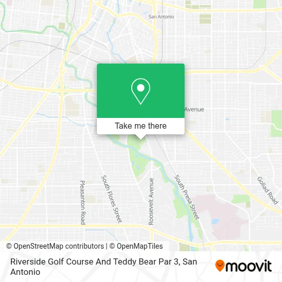 Riverside Golf Course And Teddy Bear Par 3 map