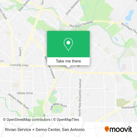 Rivian Service + Demo Center map