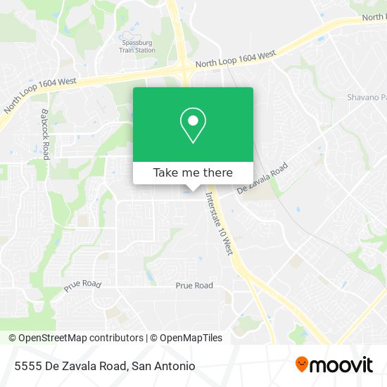 5555 De Zavala Road map