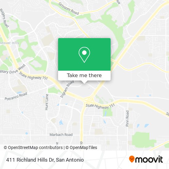 411 Richland Hills Dr map