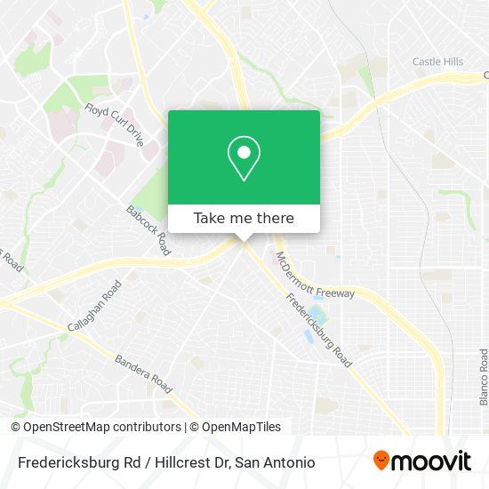 Mapa de Fredericksburg Rd / Hillcrest Dr