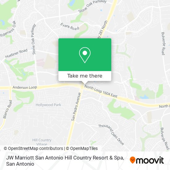 Mapa de JW Marriott San Antonio Hill Country Resort & Spa