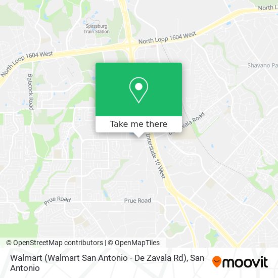 Mapa de Walmart (Walmart San Antonio - De Zavala Rd)