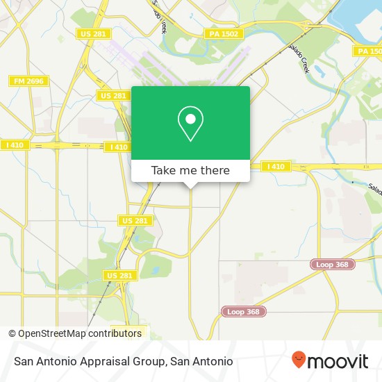 San Antonio Appraisal Group map