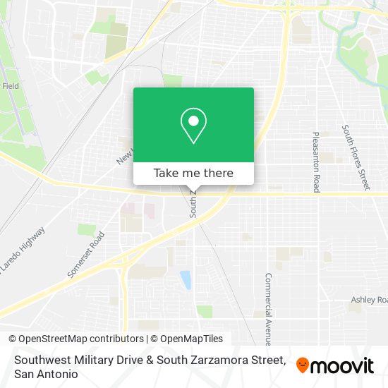 Mapa de Southwest Military Drive & South Zarzamora Street