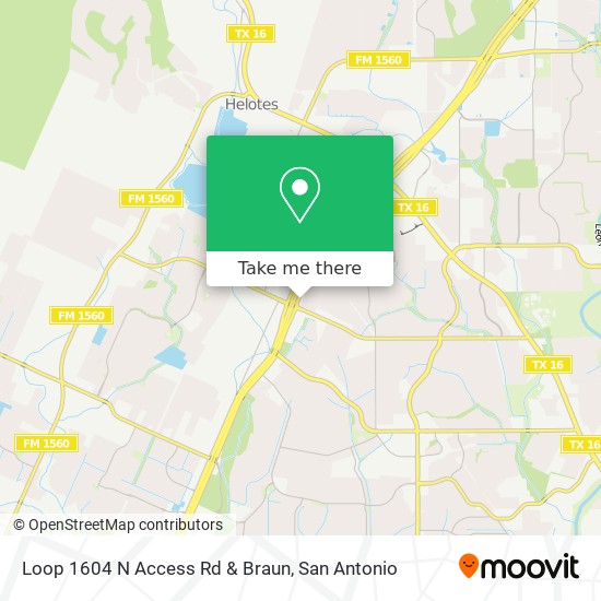 Mapa de Loop 1604 N Access Rd & Braun