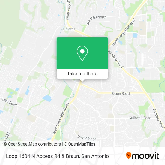 Loop 1604 N Access Rd & Braun map
