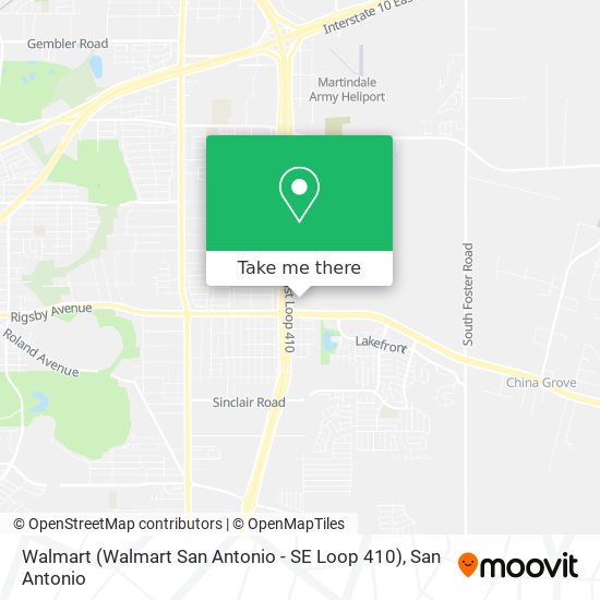 Walmart (Walmart San Antonio - SE Loop 410) map