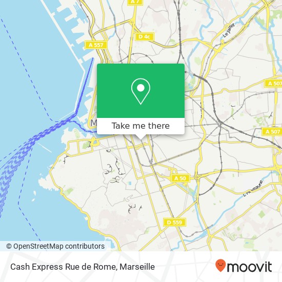 Mapa Cash Express Rue de Rome