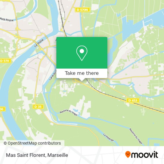 Mapa Mas Saint Florent