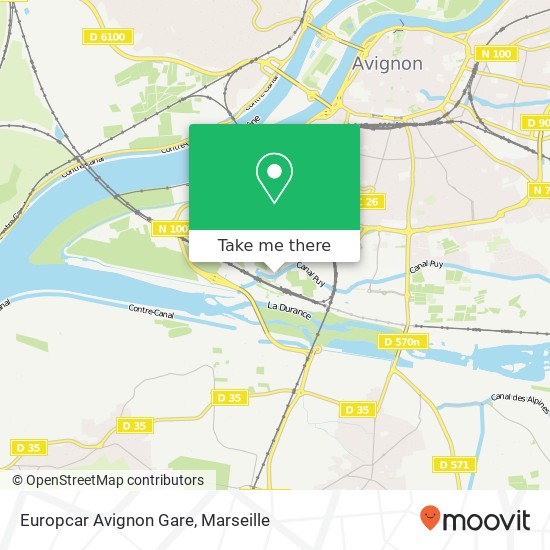 Europcar Avignon Gare map