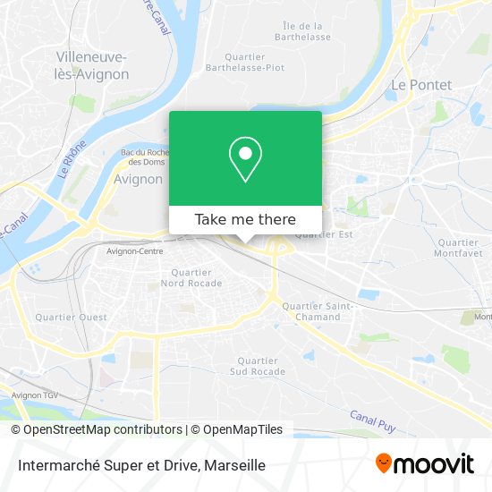 Intermarché Super et Drive map