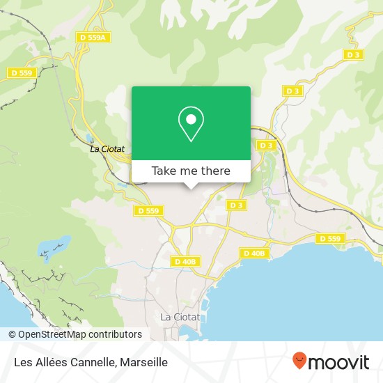 Mapa Les Allées Cannelle