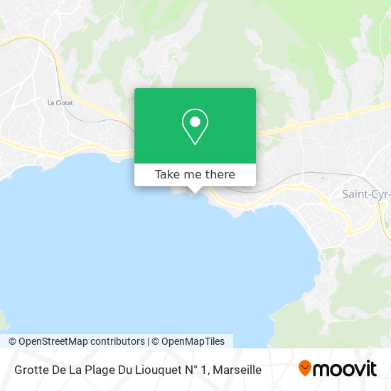 Grotte De La Plage Du Liouquet N° 1 map