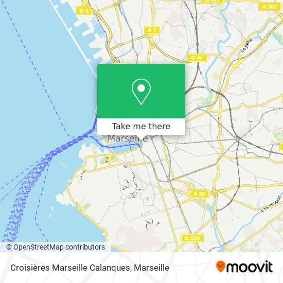 Croisières Marseille Calanques map