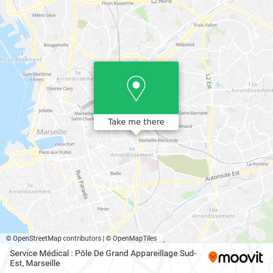 Service Médical : Pôle De Grand Appareillage Sud-Est map