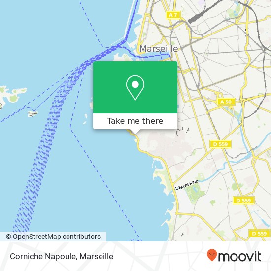Corniche Napoule map