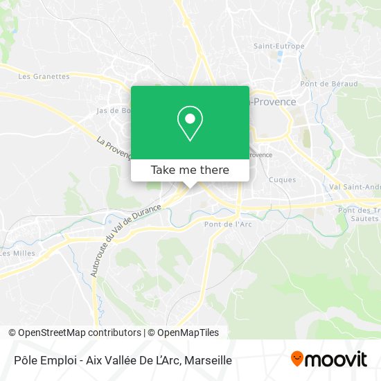 Mapa Pôle Emploi - Aix Vallée De L’Arc