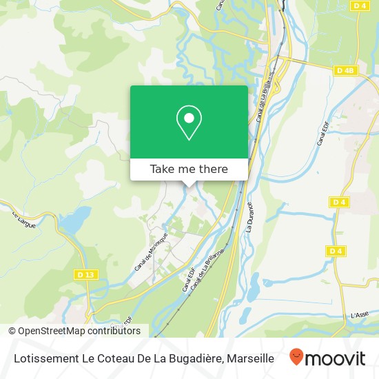 Mapa Lotissement Le Coteau De La Bugadière