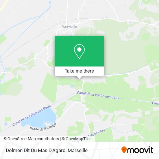 Mapa Dolmen Dit Du Mas D'Agard