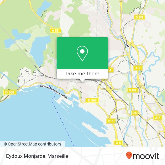 Eydoux Monjarde map