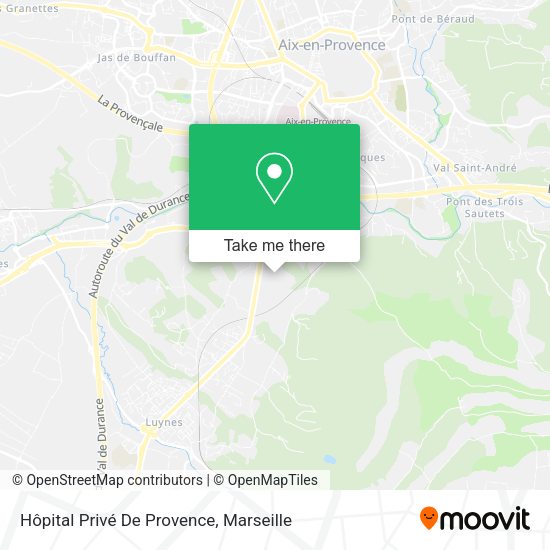 Hôpital Privé De Provence map