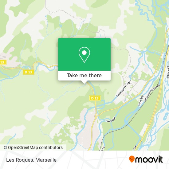 Les Roques map