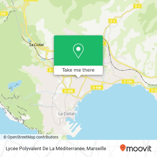 Mapa Lycée Polyvalent De La Méditerranée