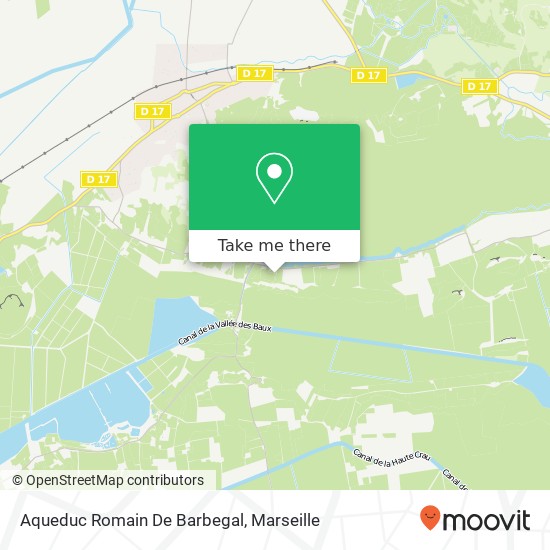Mapa Aqueduc Romain De Barbegal
