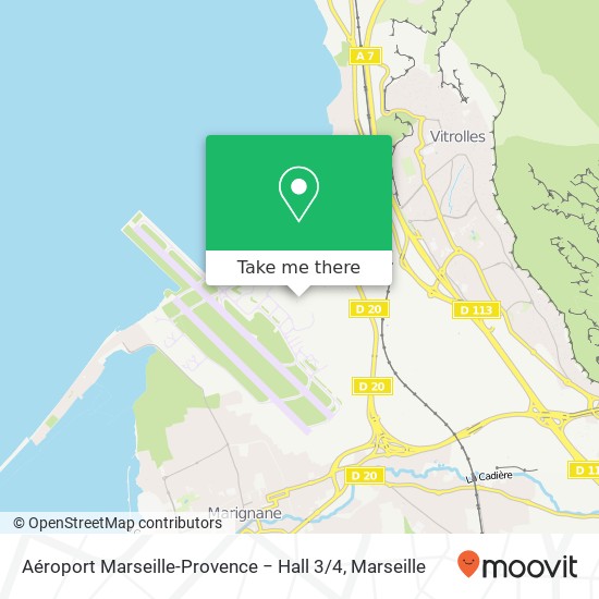 Aéroport Marseille-Provence − Hall 3 / 4 map