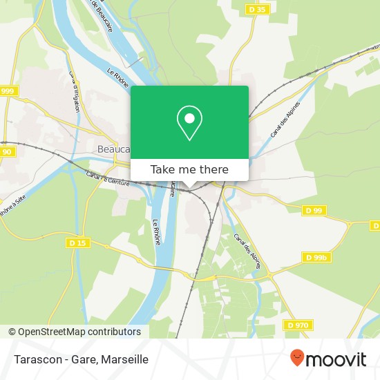 Mapa Tarascon - Gare