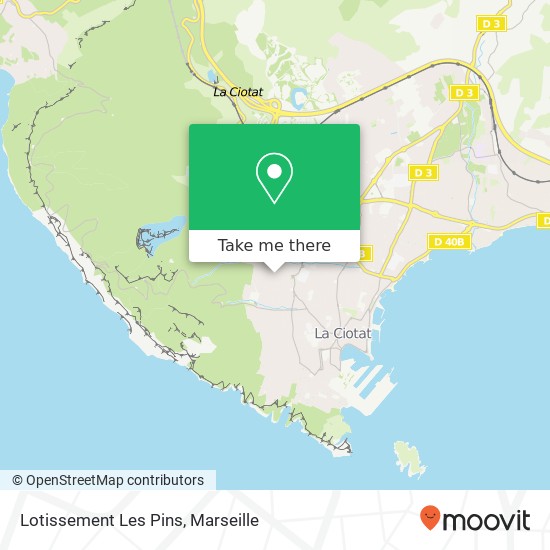 Lotissement Les Pins map