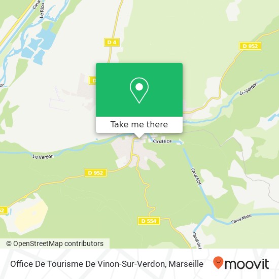 Mapa Office De Tourisme De Vinon-Sur-Verdon