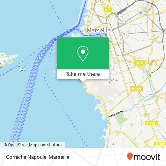 Corniche Napoule map