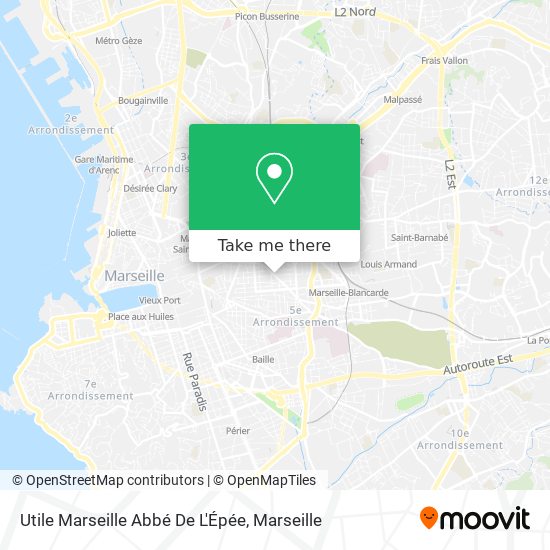 Utile Marseille Abbé De L'Épée map