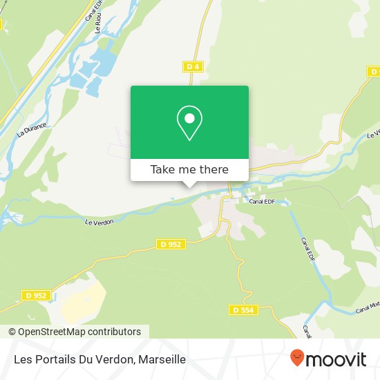 Mapa Les Portails Du Verdon