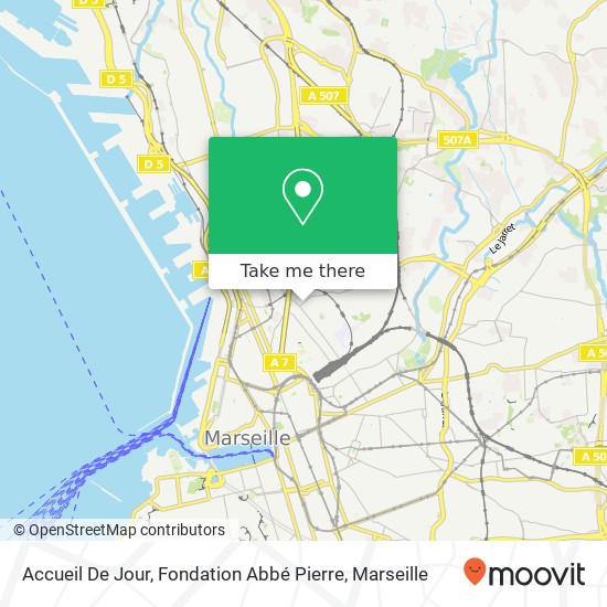 Accueil De Jour, Fondation Abbé Pierre map