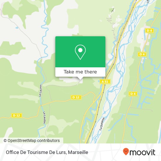 Office De Tourisme De Lurs map