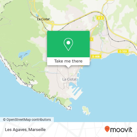 Les Agaves map