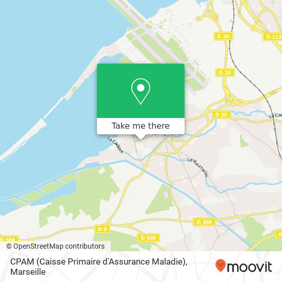 CPAM (Caisse Primaire d'Assurance Maladie) map