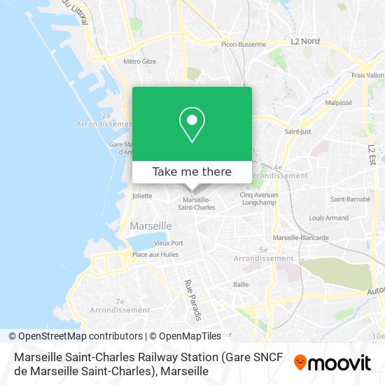 Mapa Marseille Saint-Charles Railway Station (Gare SNCF de Marseille Saint-Charles)