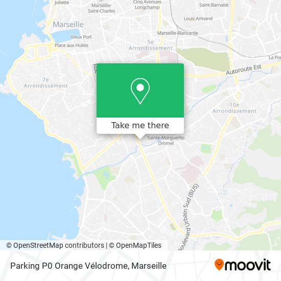 Parking P0 Orange Vélodrome map