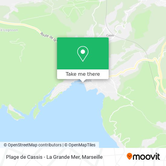 Plage de Cassis - La Grande Mer map